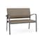 Lesro Newport 2 Seat Tandem Seating Metal Frame No Center Arms, Charcoal, MD Farro Upholstery NP1501 - alternate 1